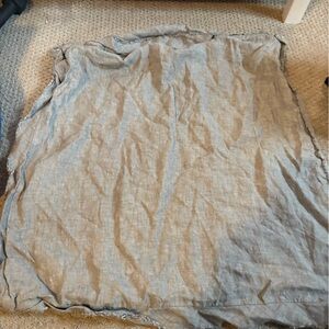 Pottery Barn Soft Gray Linen Euro Sham